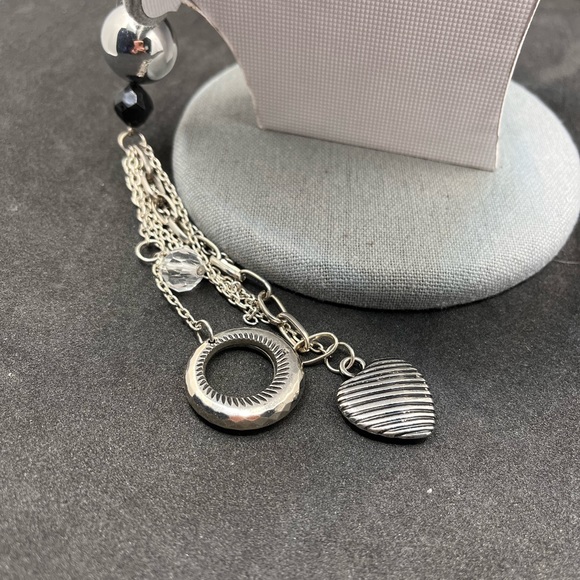 PAPARAZZI Necklace Silvertone Long Layered Strand - Picture 3 of 4